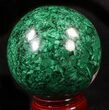 Gorgeous Polished Malachite Sphere - Congo #39404-2